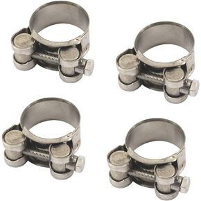 Size 17-19mm T-Bolt Hose Clamp 304 Stainless Steel Tube Clamps Pipe Clamp Pack Of 6