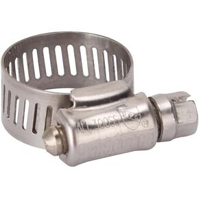 Rocky Mountain Goods Heavy Duty Stainless Steel Hose Clamp - Clamp Range is 3/8" - 7/8" - (No. 6) -1/2" Band Width - Worm Drive Hose Clamp - Stainless Steel Screw (1)