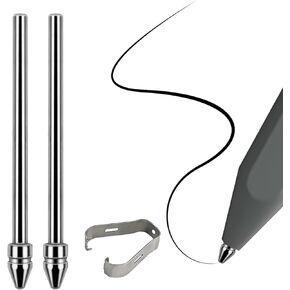 No Wore Out Titanium Alloy Replacement Fine Tips fit for Kindle Scribe Basic and Premium Pens Digital Pen, Smooth Ballpoint Note Taking Backup Nibs,2 Pcs
