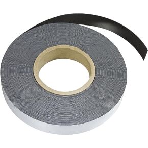 MAG-MATE MRA030X0050X100 Flexible Magnet Material with Adhesive, 0.03 x 1/2 x 100'