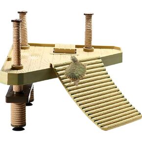 La La Pet® Floating Turtle Pier Basking Platform Reptile Ramp Decorative, Functional, and Naturally Inspired
