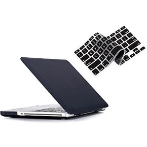 RUBAN Case Compatible with MacBook Pro 13 inch 2012 2011 2010 2009 Release A1278, Plastic Hard Case Shell and Keyboard Cover for Older Version MacBook Pro 13 Inch with CD-ROM (Black)
