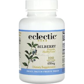 ECLECTIC INSTITUTE Raw Fresh Freeze-Dried Non-GMO Bilberry | 120 CT (400 mg)
