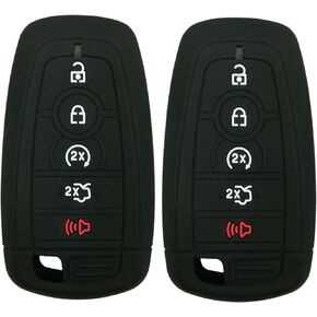 2Pcs Coolbestda Key Fob Full Protector Remote Cover Case for 2018 2019 2020 2021 2022 2023 2024 Ford Bronco Mustang Fusion Raptor F250 F350 F450 F550 Edge Explorer Expedition