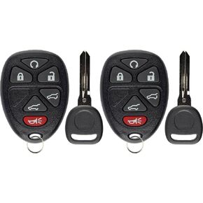 KeylessOption Keyless Entry Remote Car Key Fob for Tahoe Suburban Yukon Escalade 15913427 (Pack of 2)