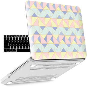 IBENZER Compatible with MacBook Pro 13 Inch case A1278 Release 2012-2008, Plastic Hard Shell Case with Keyboard Cover for Apple Old Version Mac Pro 13 with CD-ROM, Black, P13BK+ 1