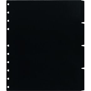 Rediform Blueline MiracleBind™ Notebook Accessory, Set of Four (4) Tabbed Indexes, Poly, 11" x 9-1/16", Black (AFA11050T)