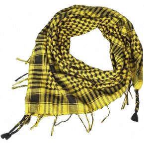 Arab Shemagh Keffiyeh Palestine Shawl Houndstooth Muslim Scarf Tactical Military Head Face Neck Hood Wrap Fringed Kerchief