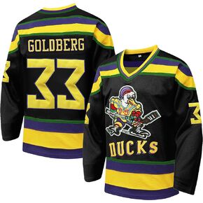 Tocament Mighty Ducks #96 تشارلي كونواي #99 آدم بانكس #33 جريج جولدبيرج، قميص هوكي الجليد لفيلم التسعينيات للرجال والنساء