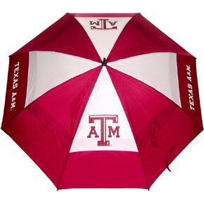 Team Golf NCAA Texas A&M Aggies Golf Umbrella 62" Golf Umbrella with Protective Sheath, Double Canopy Wind Protection Design, Auto Open Button