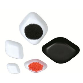 Heathrow Scientific Small Diamond-Shaped Weighing Boat, 5 mL Capacity, Anti-Static, Polystyrene, White (Pack of 500)