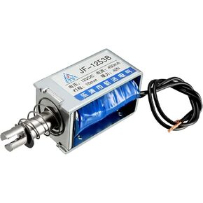 uxcell DC 12V 42N 10mm Stroke Pull Push Type Open Frame Solenoid Electromagnet Linear Motion JF-1253B