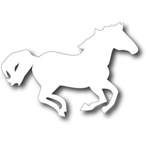 BOLDERGRAPHX 5019 Horse 3" x4.5 White Decal/Bumper Sticker