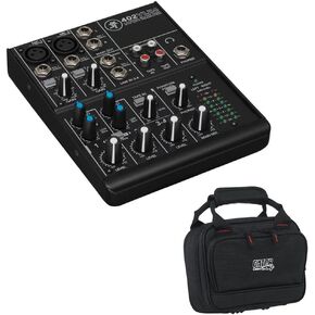 Mackie 402VLZ4 4-Channel Ultra-Compact Mixer Bundle with G-MIXERBAG-0608 Padded Nylon Mixer/Equipment Bag Kit