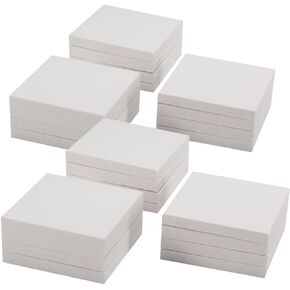 Tosnail 24 Pieces 3" x 3" Mini Canvas Panels Mini Stretched Canvas Small Canvas Boards Square Canvas for Painting, Craft