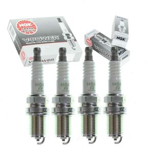 4 pc NGK V-Power Spark Plugs compatible with Toyota Prius 1.5L L4 2001-2009