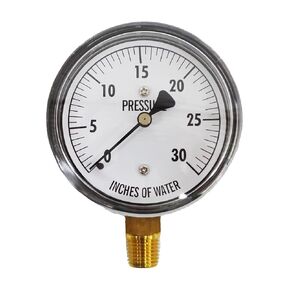 Kodiak Controls KC25-30"H2O Low Pressure Gauge 30" WC