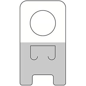 100 Clear Self Adhesive Economy Slot Hang Tab Tags 12Oz Limit Retail Hangers for Shop - Ideal Pegboard and Slatwall Accessories for Retail Display in Kuwait