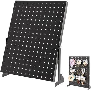 ODOXIA Peg Board | Peg Board Display Stand for Vendors | Peg Board Organizer Accessories | Black Pegboard Shelving for Your Home, Store, Office | Peg Board Tool Hangers | Peg Board with Hooks