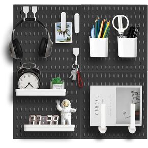Zestify Revamp Your Space With A Versatile Pegboard Kit - Effortlessly Organize Home, Office, And Gaming Setup With Customizable Hanging Solutions (Black)