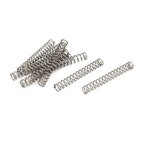 uxcell Compression Spring,304 Stainless Steel,4mm OD,0.5mm Wire Size,30mm Free Length,Silver Tone,10Pcs