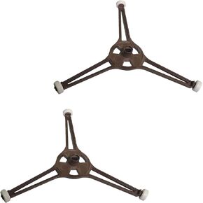 2 Pcs Microwave Turnpiece Holder for 9.6 Inch Microwave Oven Glass Flat Turntable Plate, Rotating Ring Roller Glass Plate Tray Support Holder, Triple Arm Rotating Support with Wheels (Roller Dia 14mm)