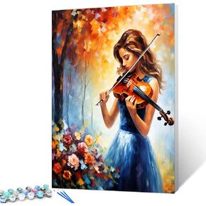 Graffitic Women and Men Oil Paint by Number Romantic Wedding Scene DIY Acrylic Painting Kit for Kids Adults Beginner Landscape Art DIY Canvas Art Paintwork Craft 16x20 Inch Home Decor(Frameless)