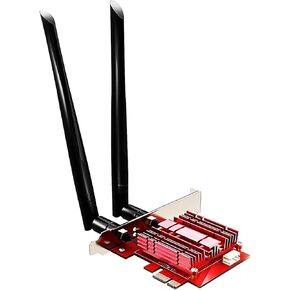 GLOTRENDS WiFi 6E AX5400 PCIe WiFi Card for Desktop PC, Bluetooth 5.3, WPA3, 802.11ax Tri Band Wireless Adapter with MU-MIMO, OFDMA, Ultra-Low Latency, Supports Windows 11, 10 (64bit)