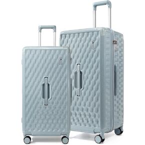 Somago Large Suitcases with Wheels 2 Piece Hardside Lightweight Luggage Sets 24" 30" PC+ABS Hard Shell Traveling Suitcase with 4 Wheels TSA Lock YKK Zipper Corner Protectors (White) in Kuwait
