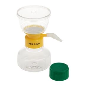 CELLTREAT 229721 150 mL Filter System, PES Filter Material, 0.10 μm, 50 mm, Sterile, 8.5 cm L, 15.5 cm H, 8.5 cm W, Polystyrene (Pack of 12)
