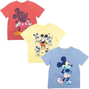 Disney Mickey Mouse Donald Duck 3 Pack T-Shirts Toddler to Big Kid