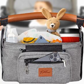 منظم عربة الأطفال من بيلاني، علبة عربة الأطفال العالمية مع حامل أكواب وحقيبة هاتف، ملحقات عربة الأطفال مع أشرطة مضادة للانزلاق، ملحق حقيبة عربة الأطفال يناسب نونا أوبابابي دونا بوب مومبوش وعربة الحيوانات الأليفة in Kuwait