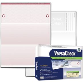 VersaCheck UV Secure Checks - 250 شيك قسيمة أعمال فارغة - بورجوندي إيليت - 250 ورقة نموذج #1000 - تحقق في الأعلى