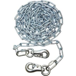Heavy Duty Dog Runner Chain, Dog Tie Out, for Medium to Large Dogs, Weld Steel Chain, Dog Leash Chain, 520lbs Capacity, for Dogs Up to 85LBS (25ft) Silver