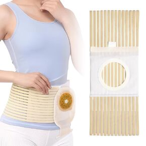 RLOVAL Abdominal Ostomy Belt Elastic Ostomy Support Belt After Colostomy Ileostomy Surgery Breathable Belt for Post-Operative Care Ostomy Hernia Support Belt to Prevent Parastomal Stoma Opening (M)