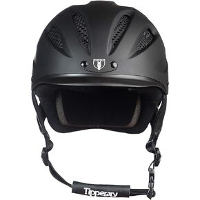 Tipperary Equestrian Horse Riding Helmet - Sportage - Lightweight Cooling Horseback Riding Apparel - Safety Helmet with Superior Ventilation and Air Flow - Matte Black - S