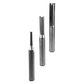 Foos - Straight Carbide Router bits - 1/4" Shanks - 3 Pcs - USA Veteran Owned (1/8" 3/16" & 1/4" Cutting Diameters)