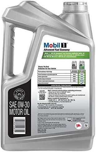 Mobil 1 Advanced Fuel Economy Full Synthetic Motor Oil 0W-30, 5QT in Saudi Arabia