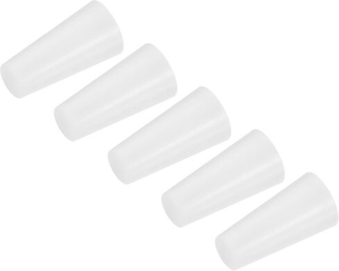 MECCANIXITY سدادة مدببة من مطاط السيليكون من 7 مم إلى 12 مم باللون الأبيض الصلب لطلاء المسحوق، والطلاء، والأكسدة، والطلاء، والسفع الرملي، والاستخدام المختبري 5 قطع in Kuwait