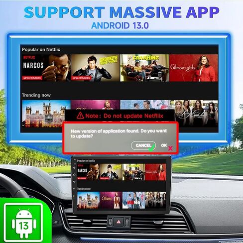 BINIZE The Carplay Ai Box Magic AI Box 2.0 Wireless Carplay/Android جهاز بث تلقائي للسيارة Android 13 Magicbox Carplay يدعم NetfIix/YouTube/Tiktok/Hulu/Disney+ 8Core مع خط إمداد الطاقة in Kuwait