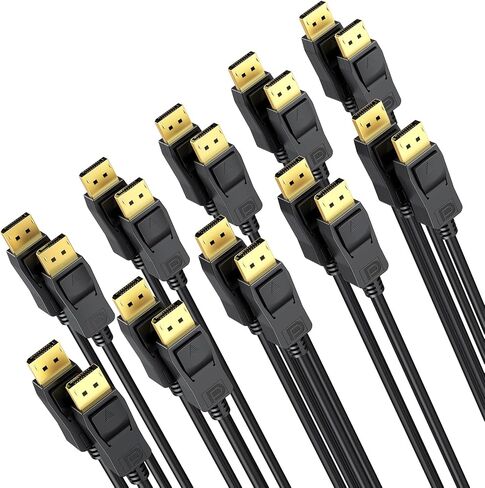 كابل UVOOI DisplayPort إلى DisplayPort بطول 6 أقدام و10 حزم، كابل منفذ عرض 4K (كابل DP إلى DP مطلي بالذهب 6FT) 1440p@144 هرتز/165 هرتز، 4K@60 هرتز للشاشة والكمبيوتر والكمبيوتر المحمول والكمبيوتر الشخصي in Saudi Arabia
