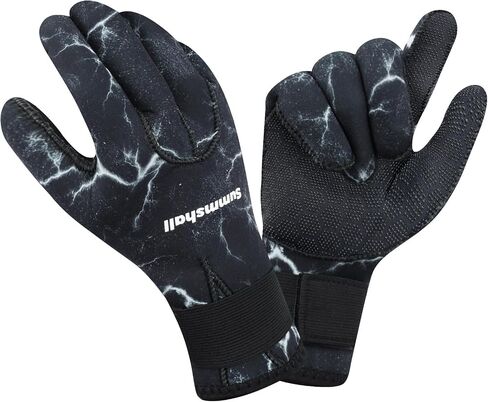 Summshall Neoprene Gloves, 3mm Wetsuit Gloves for Men Women, Thermal Keep Warm Diving Gloves Anti Slip Surfing Gloves for Spearfishing Swimming Rafting Kayaking Paddling in Saudi Arabia