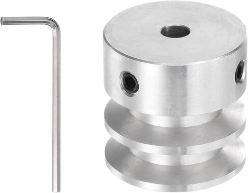 HARFINGTON V-Type Pulley 6mm Bore 30mm Outer Dia Single Groove Aluminum Alloy for 6mm PU Round Belt Motor Shaft Drilling Machine with Installations in Saudi Arabia