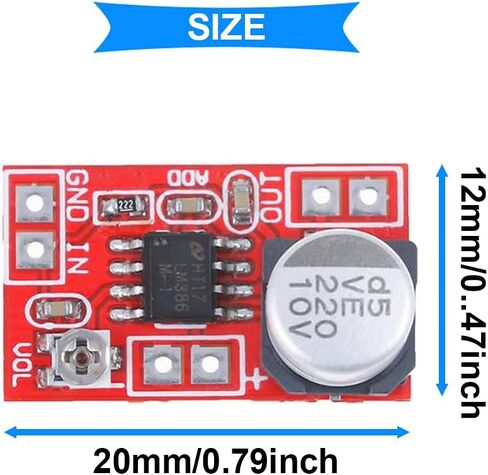 DKARDU 2PCS DC 5V-12V Mini Microphone Amplifier Board Micro Electret Amplifier MIC Condenser Amplifier Module with 2PCS Electret Microphone, 2PCS Power Cable in Saudi Arabia