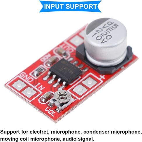 DKARDU 2PCS DC 5V-12V Mini Microphone Amplifier Board Micro Electret Amplifier MIC Condenser Amplifier Module with 2PCS Electret Microphone, 2PCS Power Cable in Saudi Arabia