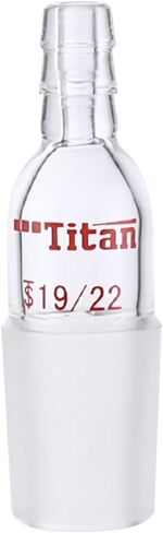 محول مدخل مستقيم زجاجي من Adamas-Beta مع وصلة 14/20 ووصلة خرطوم 8 مم، ارتفاع 65 مم، مستلزمات المختبر in Saudi Arabia