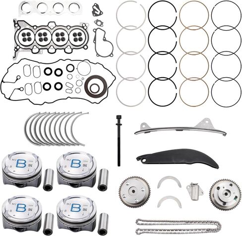 G4NA محرك إصلاح إعادة بناء عدة ث/قضبان العمود المرفقي مجموعة أدوات سلسلة التوقيت ل 2014-2019 هيونداي كيا G4NA 2.0L in Kuwait