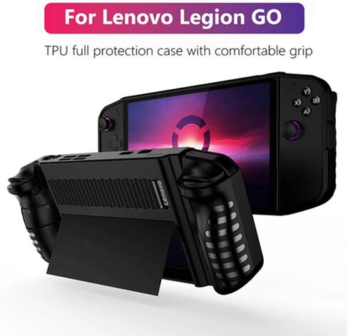 JOYSOG TPU Protective Cover for Lenovo Legion GO Game Console Case Handheld Protector Cover Accessories (Black) in Saudi Arabia