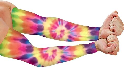 GIFTPUZZ Sports Arm Sleeves Cooling Compression Arm Sleeves Anti Slip Outdoor Activities Sun Protection Tattoo Cover in Kuwait