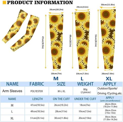 GIFTPUZZ Sports Arm Sleeves Cooling Compression Arm Sleeves Anti Slip Outdoor Activities Sun Protection Tattoo Cover in Kuwait